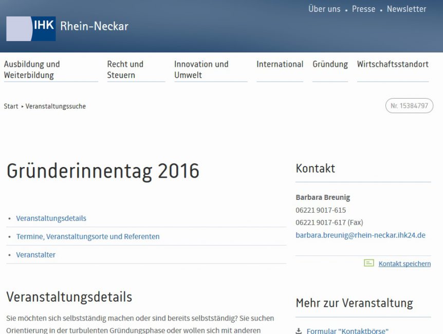 IHK Gründerinnentag 2016